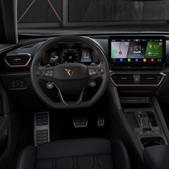 CUPRA Formentor - Steering wheel and sat nav
