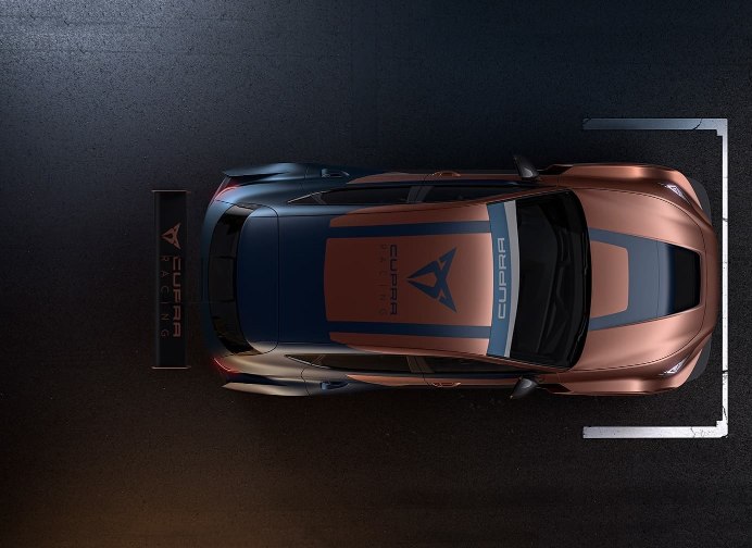 new CUPRA Leon competicion racing car overhead view